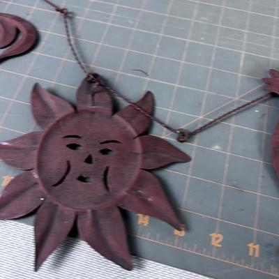 Tin Wall hanging Roosters and Suns 