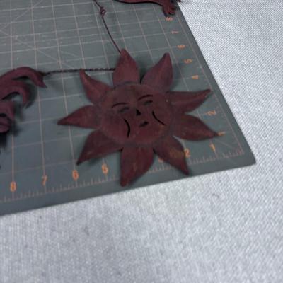 Tin Wall hanging Roosters and Suns 