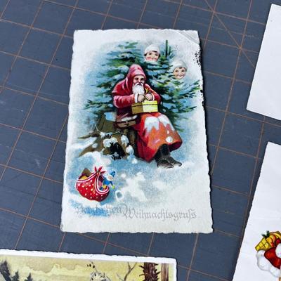 Antique 1920's German Christmas Post Cards 