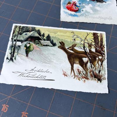 Antique 1920's German Christmas Post Cards 