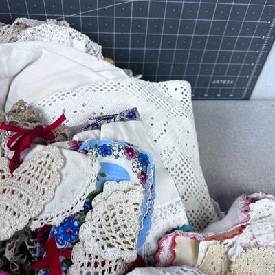 Vintage Linens, Mostly Crocheted Doily's