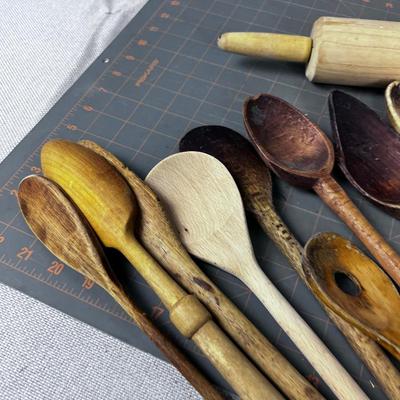 Vintage WOOD Kitchen Utensils
