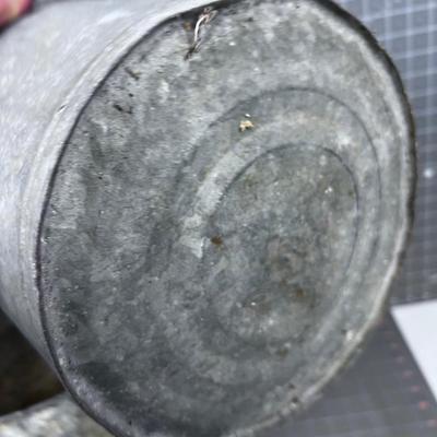 Old Galvanized Farm Buckets 