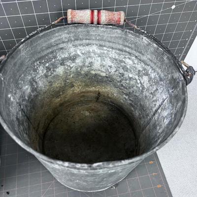 Old Galvanized Farm Buckets 