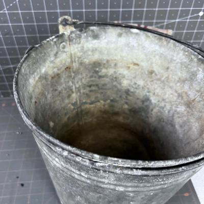 Old Galvanized Farm Buckets 