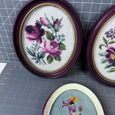 3 Framed Needle Point 