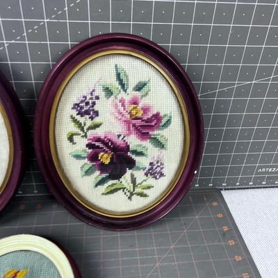 3 Framed Needle Point 