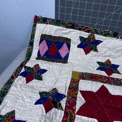 Christmas Trees and Nutcrackers QUILTED Throw