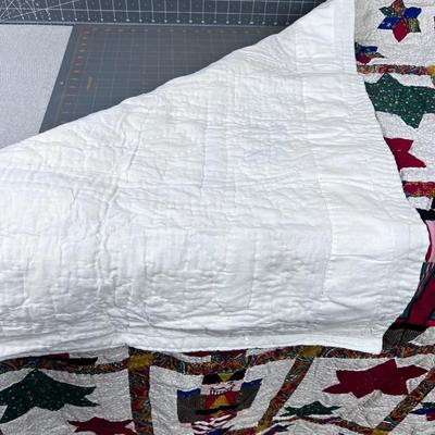 Christmas Trees and Nutcrackers QUILTED Throw