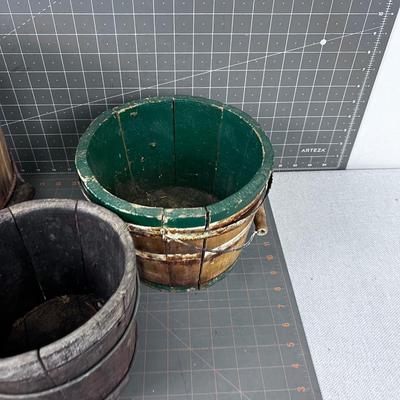 Wood Buckets (3) 
