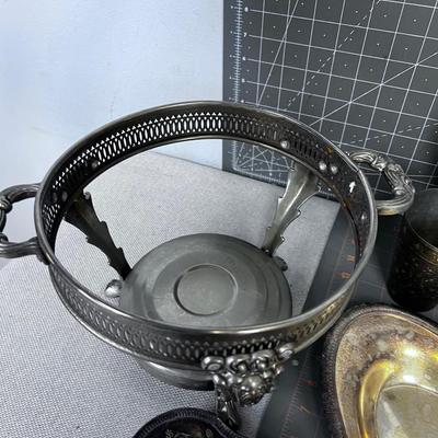 Silver Plate Serving Pieces (about 9 pieces) 