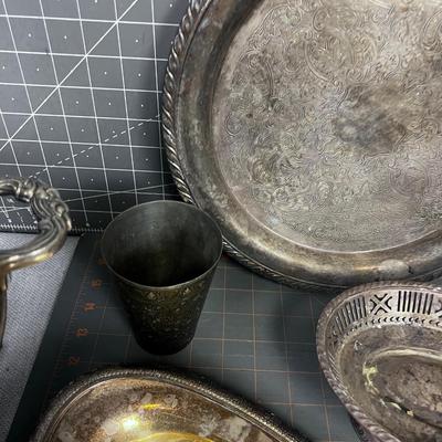 Silver Plate Serving Pieces (about 9 pieces) 
