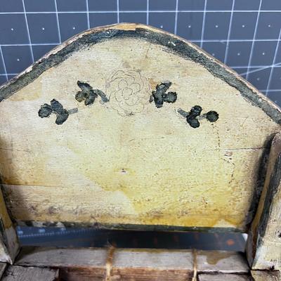 Antique Old Doll Bed White