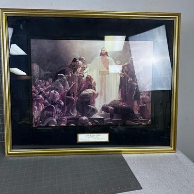 Arnold Friberg. "the Risen Lord" Framed and Matted, Jesus