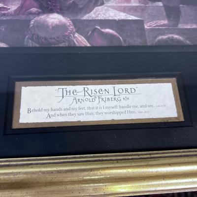 Arnold Friberg. "the Risen Lord" Framed and Matted, Jesus