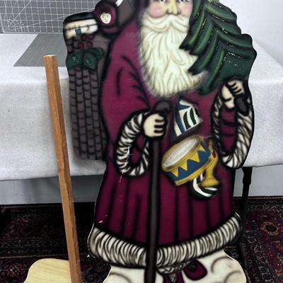 WOOD Air Brushed SANTA, NEAT! 