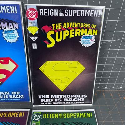 Comic (4) Reign of the Super MEN Superman Comics 1993 12-15 Vol. 