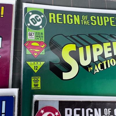 Comic (4) Reign of the Super MEN Superman Comics 1993 12-15 Vol. 