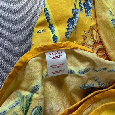 2 Yellow Spring Table Cloths - Round and Rectangle 