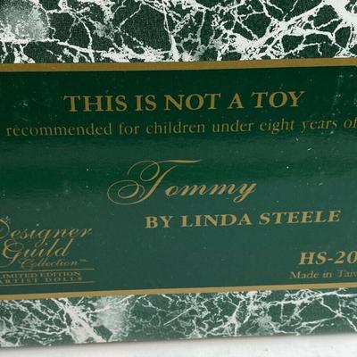  DESIGNER GUILD COLLECTION PORCELAIN DOLL TOMMY by LINDA STEELE 