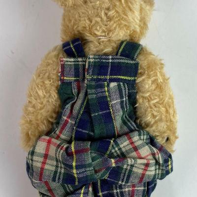BOYDS BEAR 7" PLUSH DOLL PLAID JUMPER 
