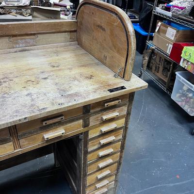 Antique Roll Top Cabinet For The Jewelry Smith or Fly Tying Hobbyist
