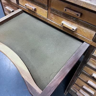 Antique Roll Top Cabinet For The Jewelry Smith or Fly Tying Hobbyist
