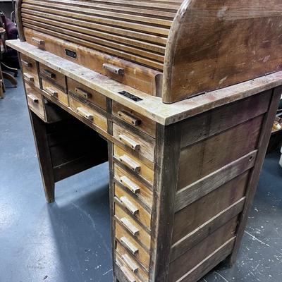 Antique Roll Top Cabinet For The Jewelry Smith or Fly Tying Hobbyist