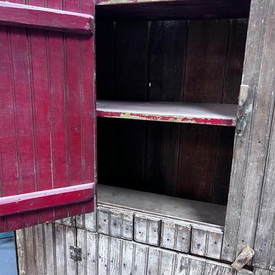 Primitive BEAD BOARD Cabinet Bring Help to Move.  