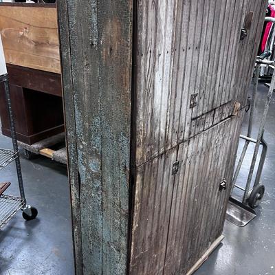 Primitive BEAD BOARD Cabinet Bring Help to Move.  