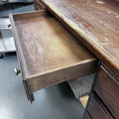 Fruit Wood Finish Roll Top Desk 
