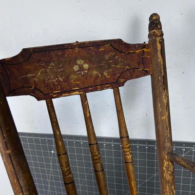 Antique Wood High Chair NO Tray