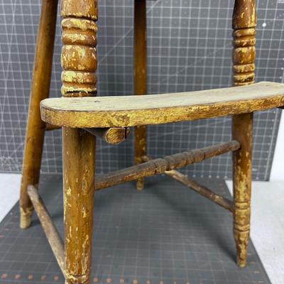 Antique Wood High Chair NO Tray