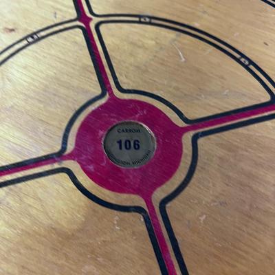 Carrom Game Board with Corner Net Baskets 