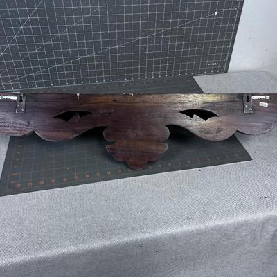 Mahogany Wall Shelf Carved