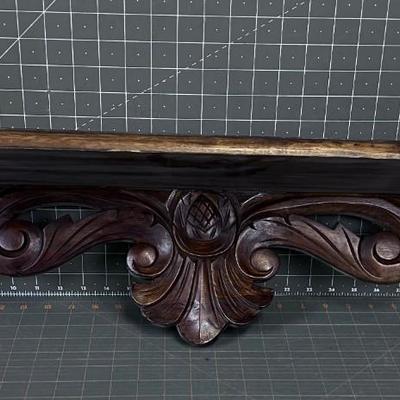 Mahogany Wall Shelf Carved