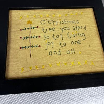 4 Embroidered & Framed Inspirational Pictures