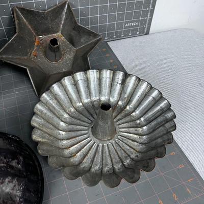 Bunt Antique And Angel food Cake Pans 
