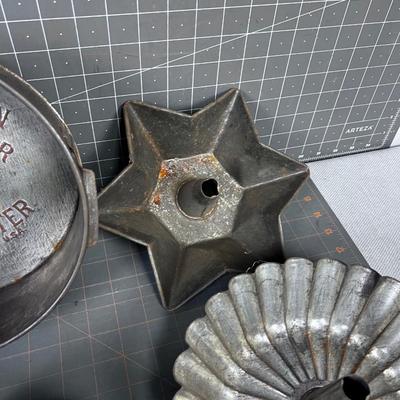 Bunt Antique And Angel food Cake Pans 