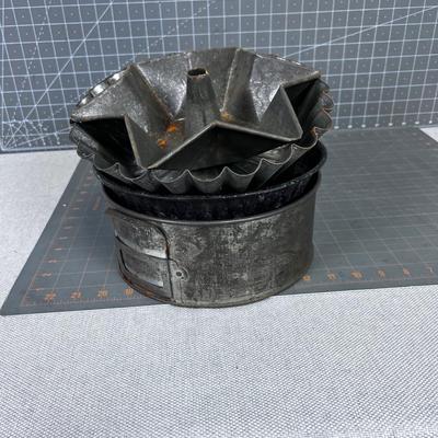 Bunt Antique And Angel food Cake Pans 