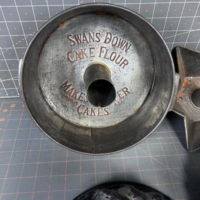 Bunt Antique And Angel food Cake Pans 