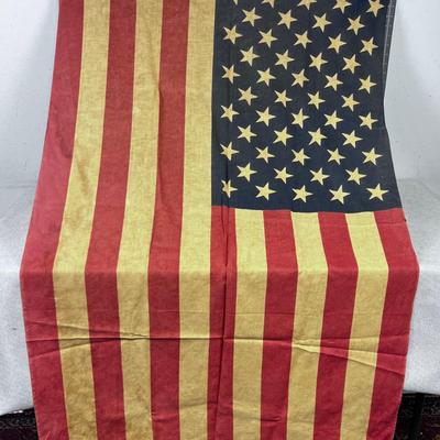 WOW!! Vintage 50 Star Cotton FLAG 