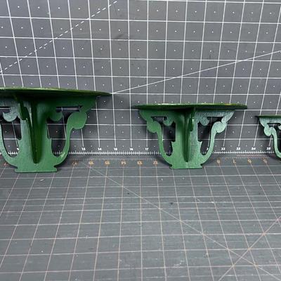 Small Painted Wood Shelves Circa 1930's 