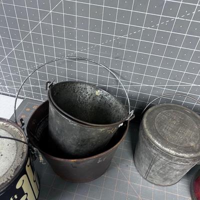 Buckets; Lard, Shortening, Karo Syrup etc.