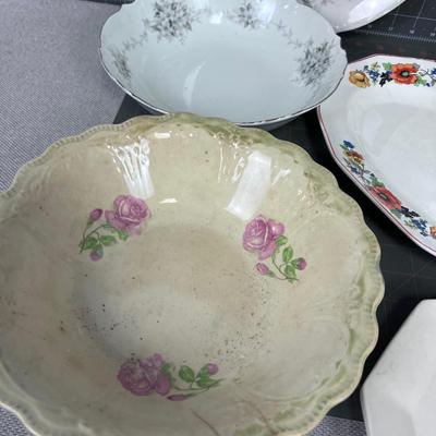 Mixed Lot of China Platters and Bowls 