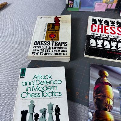 Pile OF BOOKS on CHESS