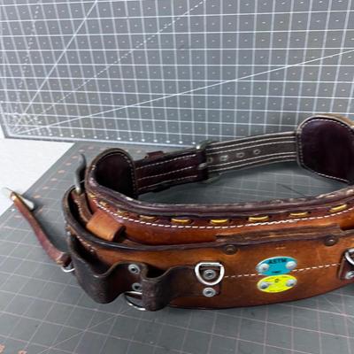 Lineman Natural Color Tree Cutters Leather BELT - 550 MM