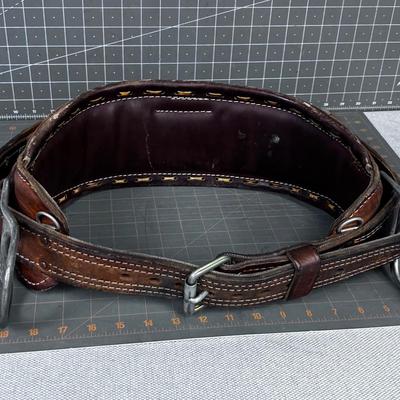 Lineman Natural Color Tree Cutters Leather BELT - 550 MM