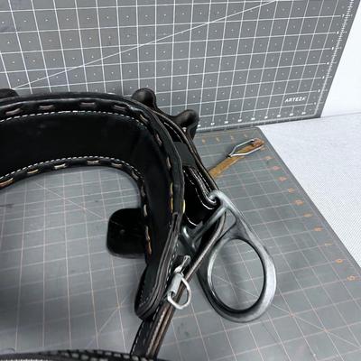 Lineman Black Color Tree Cutters Leather BELT BUCKINGHAM - Size 20
