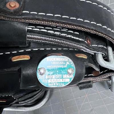 Lineman Black Color Tree Cutters Leather BELT BUCKINGHAM - Size 20